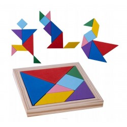 układanka logiczna drewniane kolorowe figury do układania według kart pracy