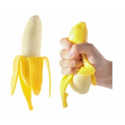 śmieszny gniotek przypominający prawdziwego banana do ściskania i rozciągania