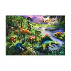 puzzle 200 elementów z dinozaurami