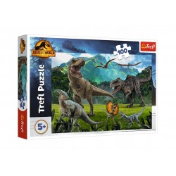 puzzle 100 elementowe dinozaury park jurajski
