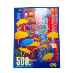 puzzle 500 elementów z kolorowymi parasolami