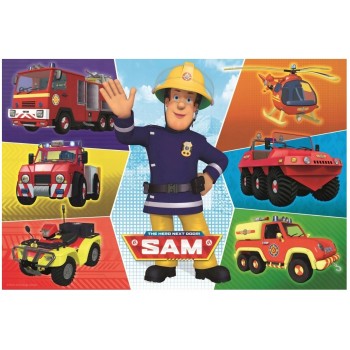 puzzle 100 elementowe pojazdy strażaka Sama